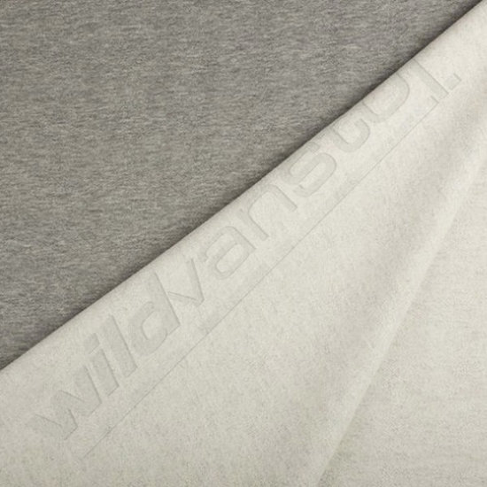 Joggingstof mêlé - lichtgrijs 63-2