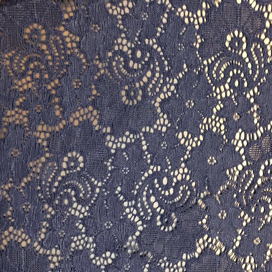 Kant - Elastisch blauw bloemen all over the way-2