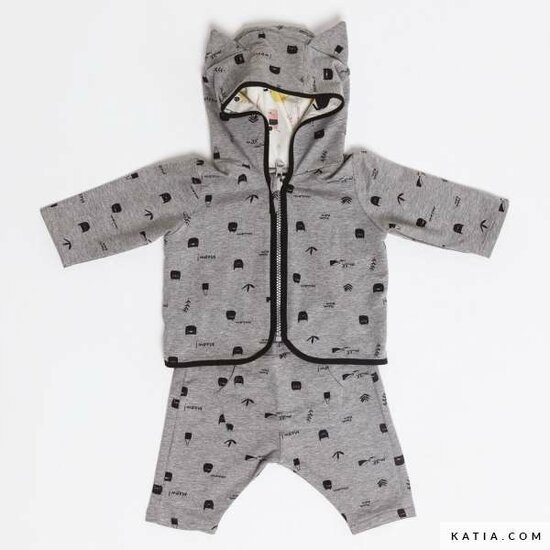 Katia - Sweatshirt met rits en broek-2