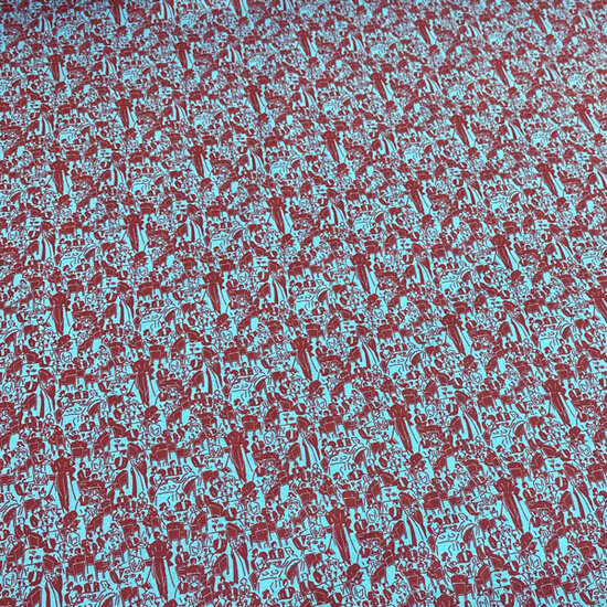 Katoen - Blauw foodlovers maankids-2