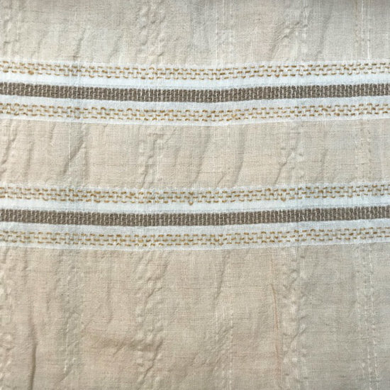 Katoen - Bohemian beige met lijnen-2