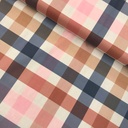 Katoen - Carreaux blauw roze nude-2