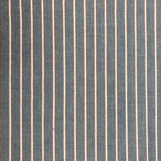 Katoen - Donkerdenim met streep-2