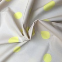 katoen - Ecru met grote gele stip-2