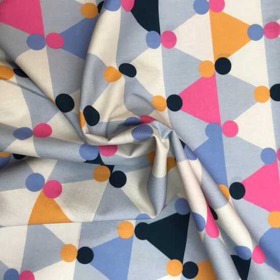 Katoen - Feestslinger met pompon lila-2