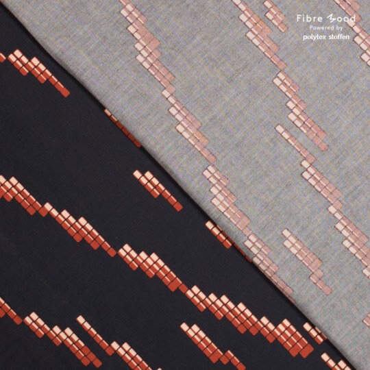 Katoen - Fibremood tetris roest navy a-2