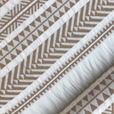 Katoen - Jacquard driehoeklijnen beige-2