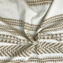 Katoen - Jacquard driehoeklijnen beige-3
