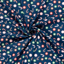 Katoen - Kerstlolly op blauw-2