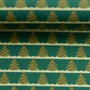 Katoen - Kleine kerstboom op groen-2