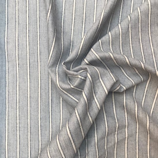 Katoen - Lichte denim met streep-3