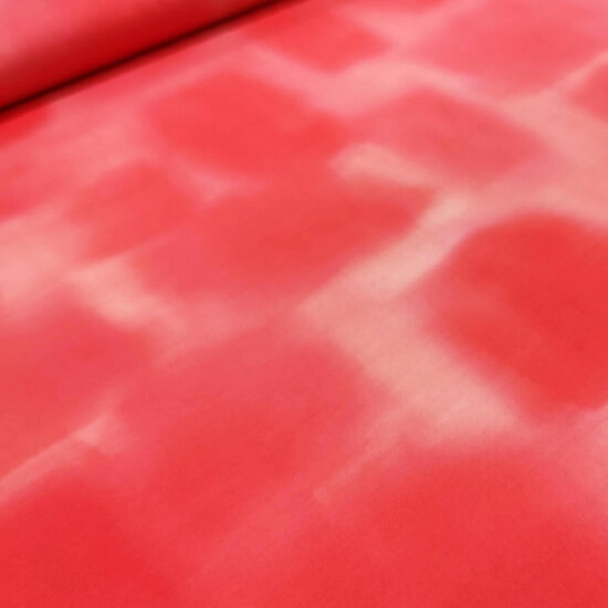 Katoen - Maan batik roze-rood-2