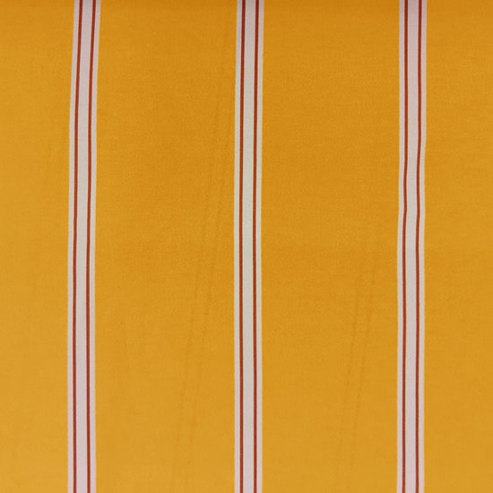 Katoen - Maan geel met beige en donkerrode streep-2