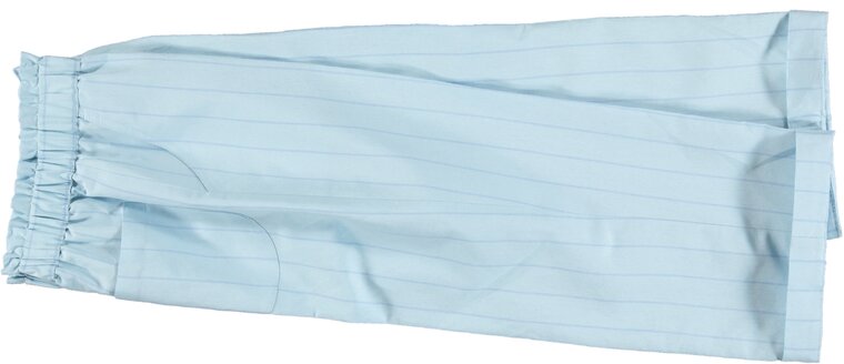 Katoen - Maan lichtblauw met duostreepje-3