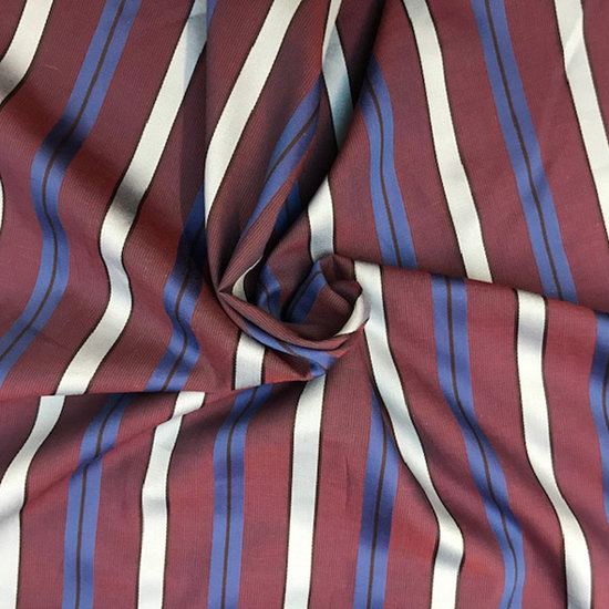Katoen - Milano paars blauwe strepen-2
