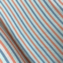 Katoen - Oranje & blauw streep met linnen-2