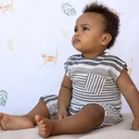 Katoen - Panama stripes zwart-2