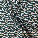 Katoen - Pastel zweefvogels op petrol-3