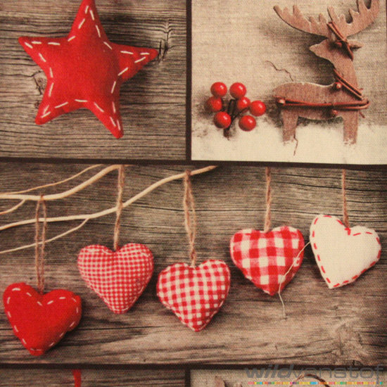 Katoen - Quiltmotief fotoprint kerst-2