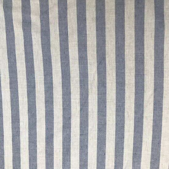 Katoen - Strepen denimblauw beige 18mm-2
