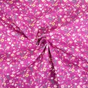 Katoen - Tropica flowers op donkerfuchsia-4