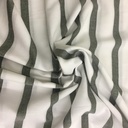 Katoen - Witte  brede grijze streep met lurex-2