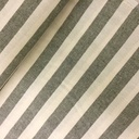 Katoen - Zwart met ecru brede strepen-2