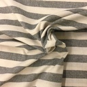 Katoen - Zwart met ecru brede strepen-3