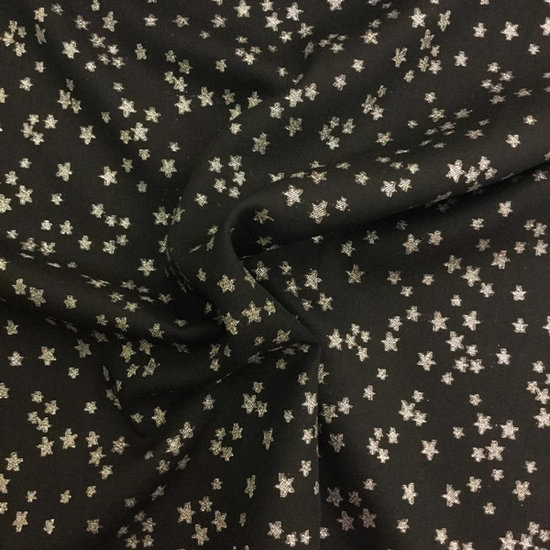 Katoen - Zwart met lief sterretje-3