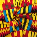 Katoen afrikaans wax - Togo graphic yellow-2