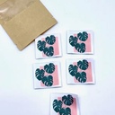 Label - Monstera plant roze  (5 stuks)-2