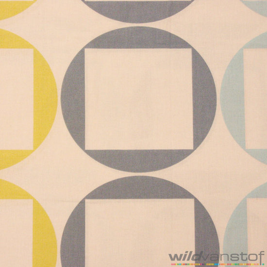 Lakenstof 255cm - Vierkant in cirkel-2