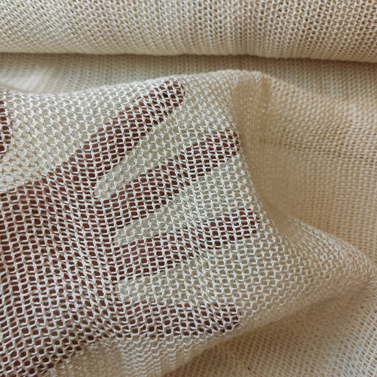 Linnen net stof - Ecru-2
