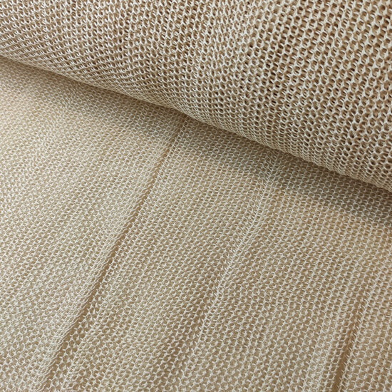 Linnen net stof - Ecru-3