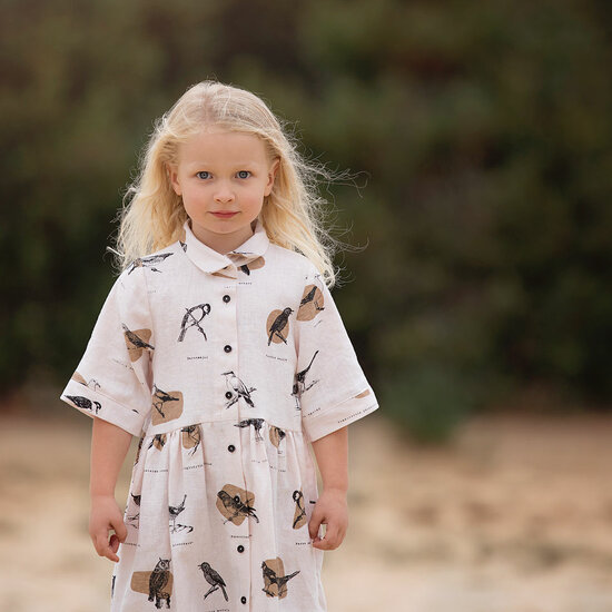 Linnen viscose - Playtime Ornithology-4