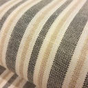 Linnen viscose - Zwart, beige, gouden streep-2