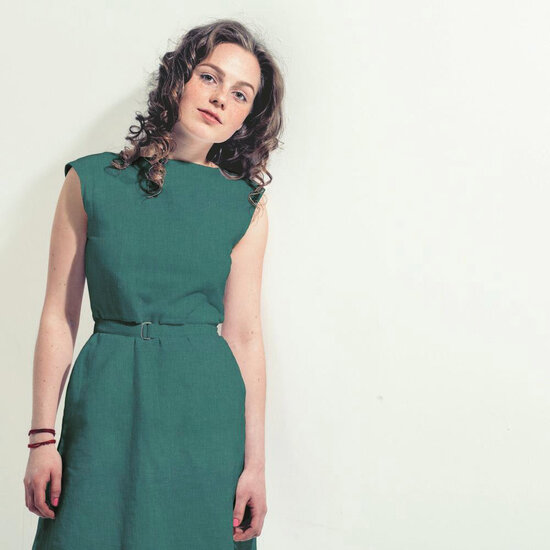 Linnen washed - petrol 38-2