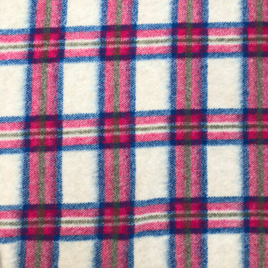 Mantelstof - Carreaux fuchsia turkoois olive-2