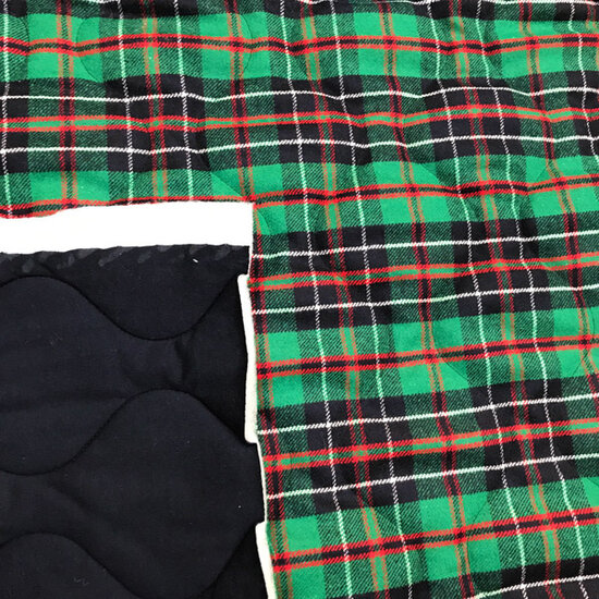 Matelasse - Wol groene tartan-2