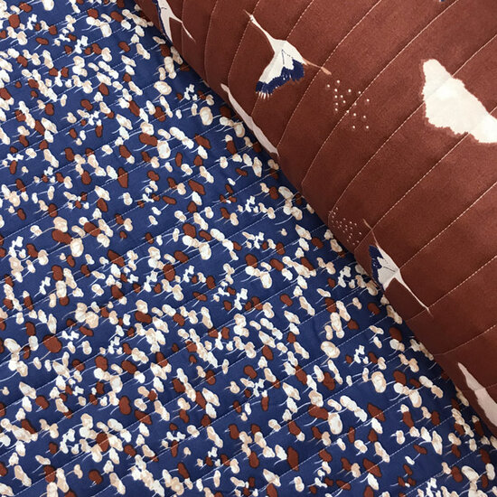 Matelasse doubleface - Ooievaar baksteenbruin-3