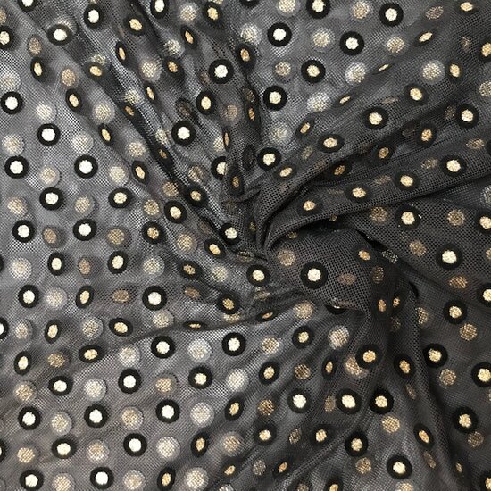 Mesh - Zwart met gouden bol-2