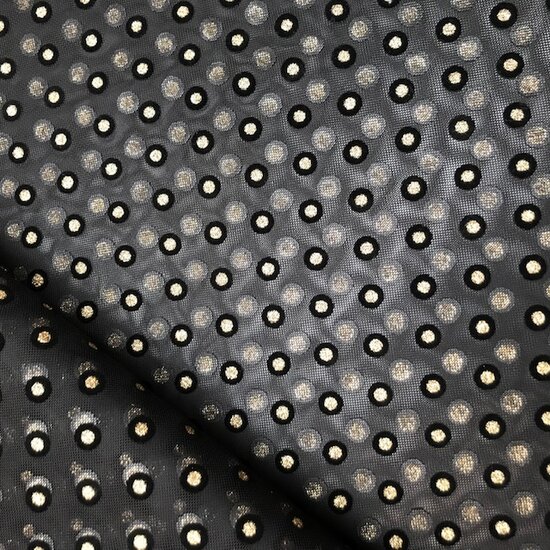 Mesh - Zwart met gouden bol-3