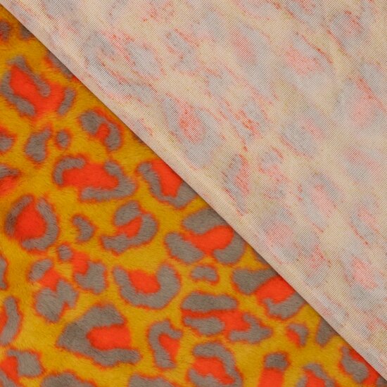 Pels - Luipaardprint geel oranje-2