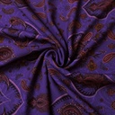 Polyester - Paisley op koningsblauw-2