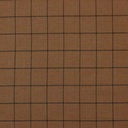 Polyester twill - Zwarte grid op bruin-2