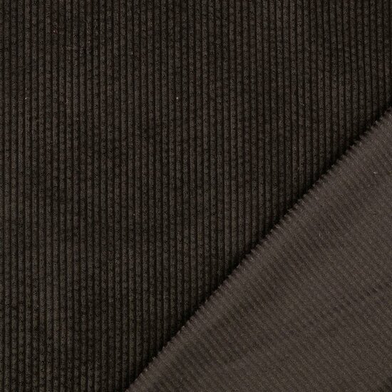 Ribfluweel - Dikke ribbel soepel zwart-2