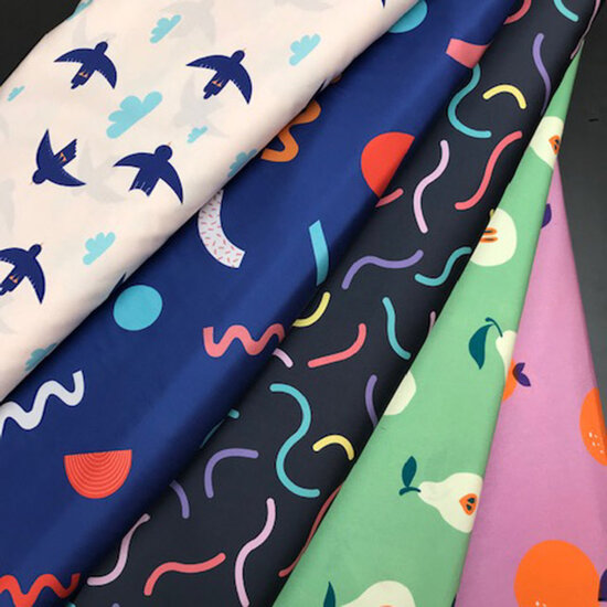 Satijnkatoen - Confetti swirl-3