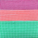 Seersucker - Fluo oranje vichy 7mm-3