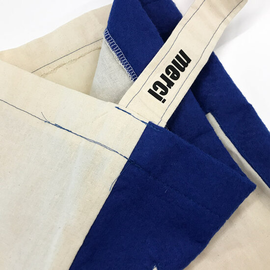 Stoffenpakket - Tote bag blauw haar-3