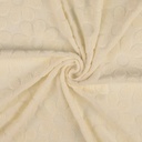 Stretch badstof - Ecru met bloem -2